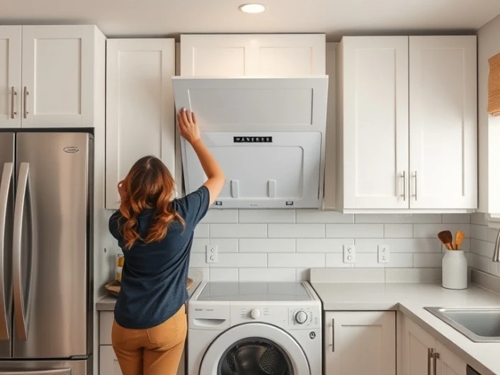 Conceal Dryer Vent Above Kitchen Along Top Of Cabinets​